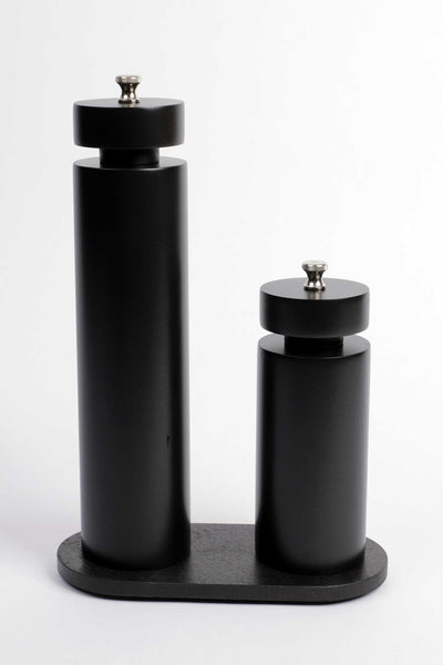 Duo moulin parfumeuse tout noir sur socle