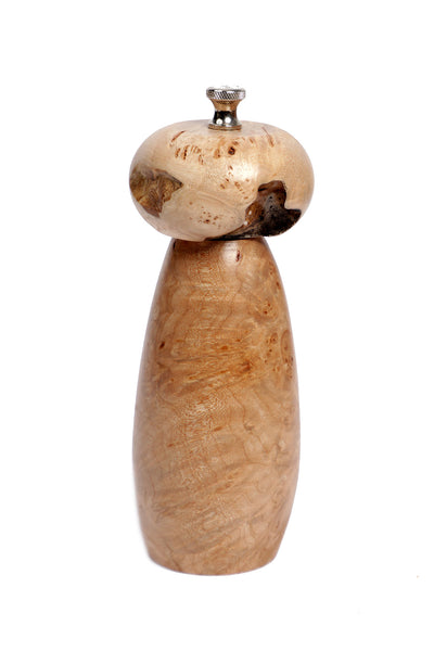 Mushroom mill in curly maple