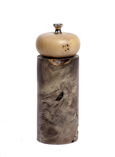 Perfume mill all in buckeye burl  with round handle